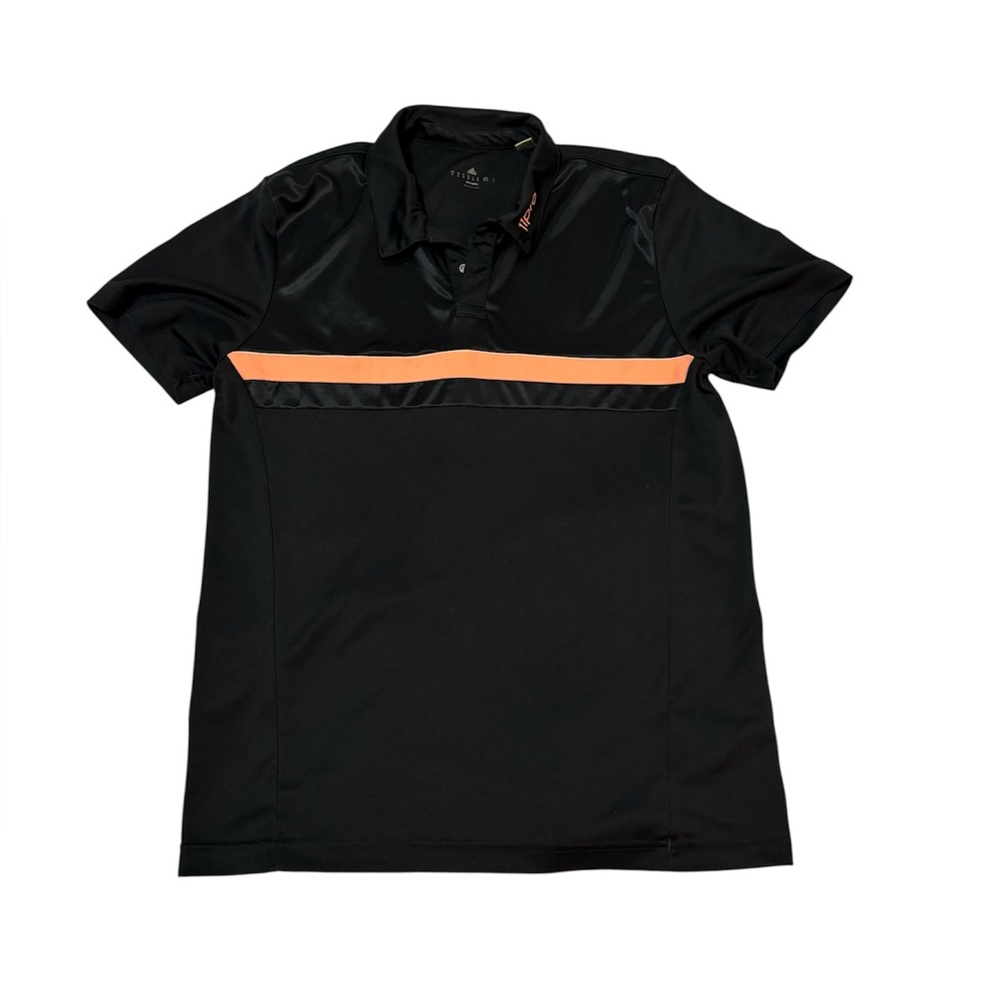 Black and Orange Men's Adidas Golf Shirt